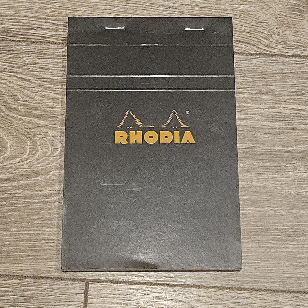 🔥4/$20 Rhodia Black Grid Notepad 80 Sheets